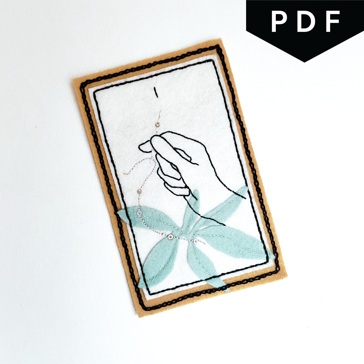 The Magician Tarot Patch - Downloadable PDF Embroidery Pattern