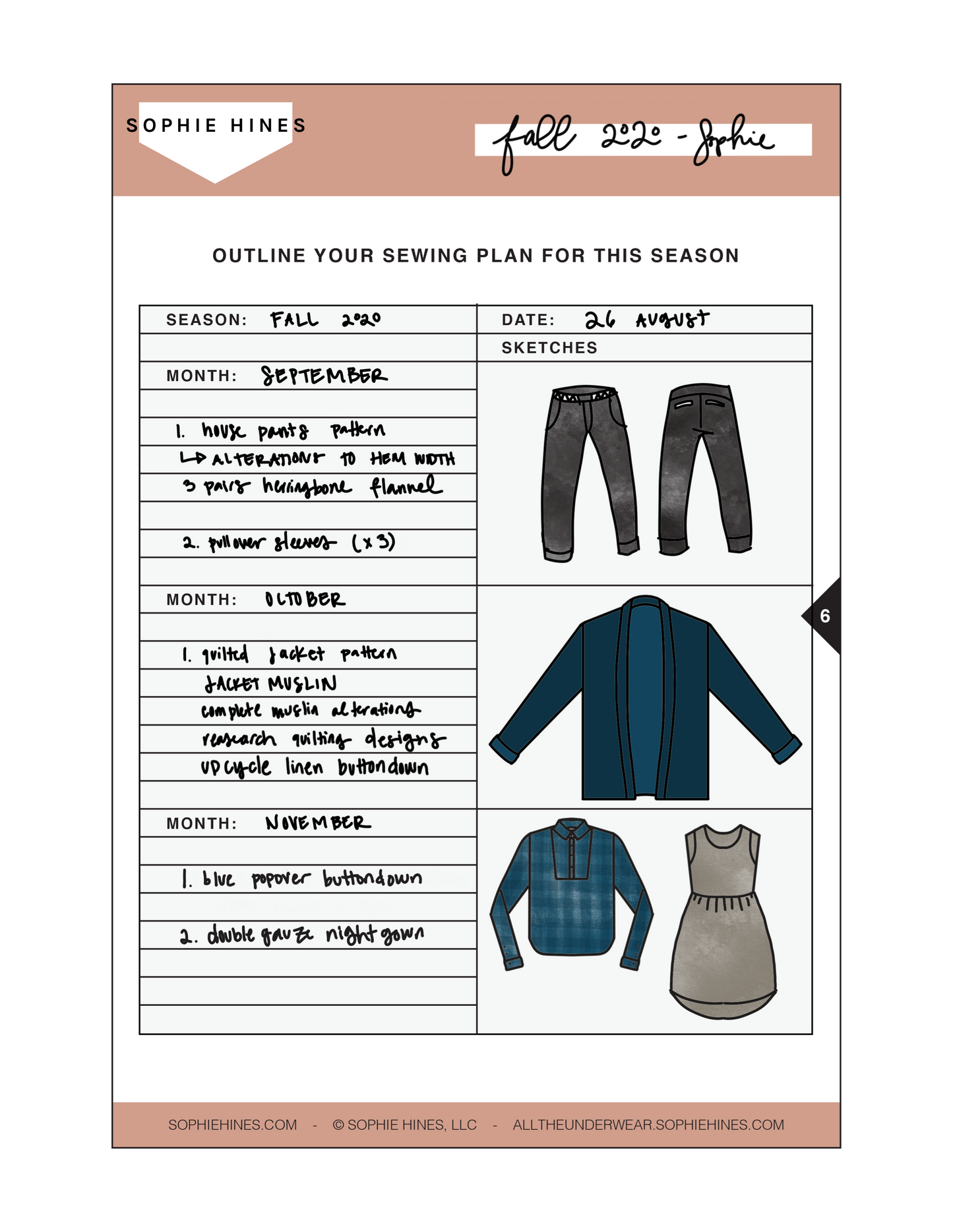 Seasonal Project Planning Sheets - Downloadable PDF + PNG