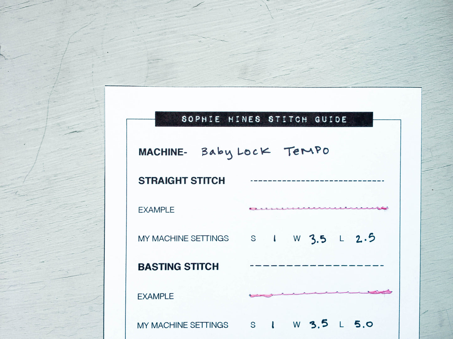 Lingerie Stitch Guide