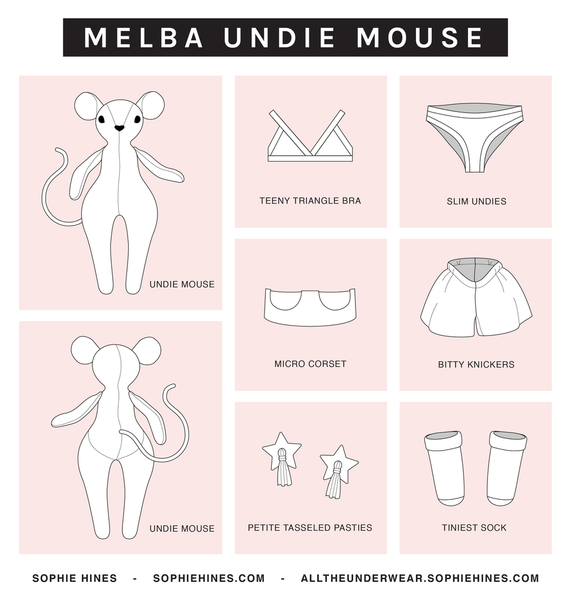 Undie Mouse Virtual Valentine Sewing Class