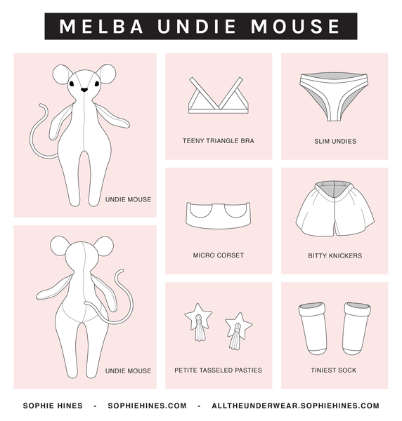 Melba Undie Mouse - Downloadable PDF Sewing Pattern