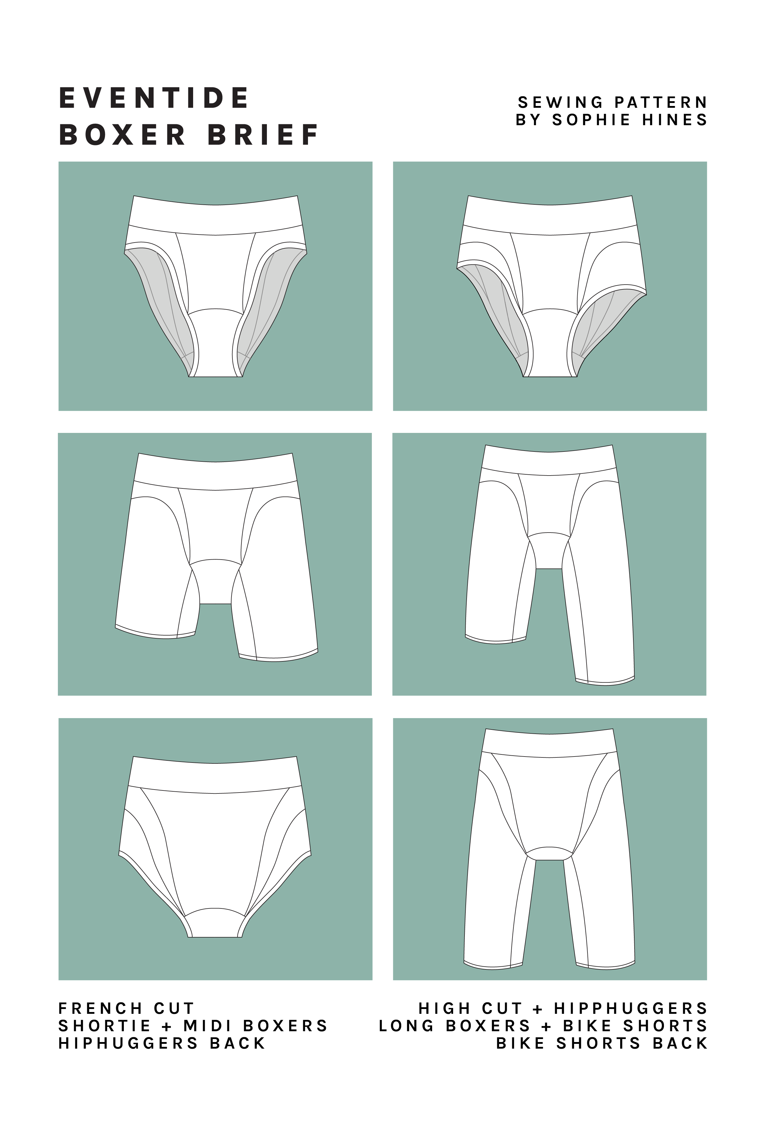 Eventide Boxer Briefs - Downloadable PDF Sewing Pattern – Sophie Hines
