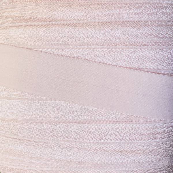 5 yds 1 Inch Fold Over Elastic - Shell Pink